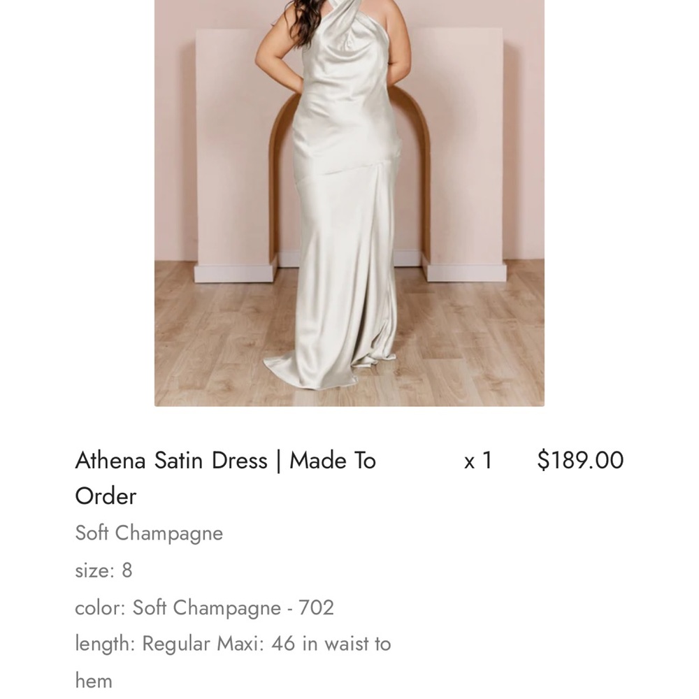 Revelry Athena Satin Dress